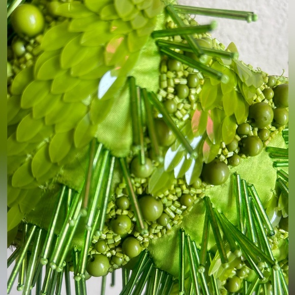 GREEN BEADED VRIAL BAG BY HANDCRAFTED BY INDIA - Picture 4 of 8